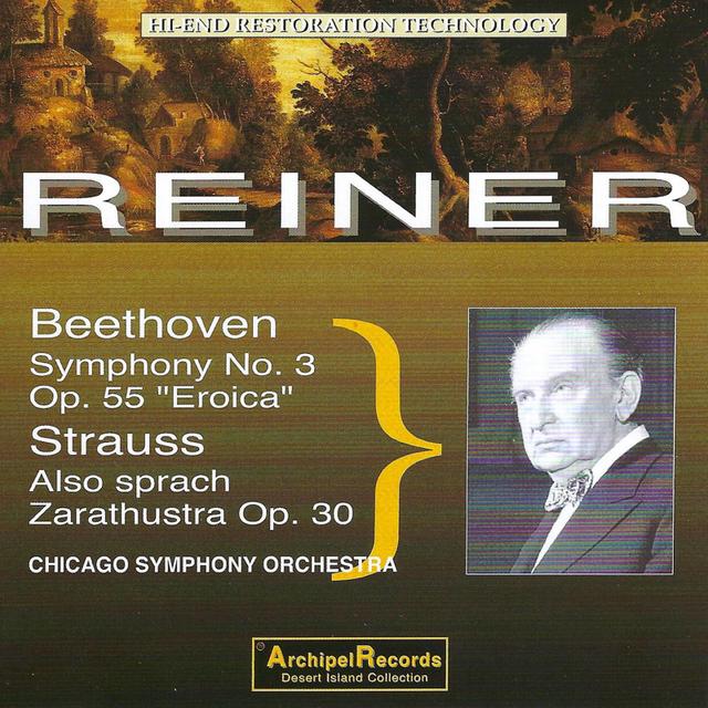 Album cover art for Beethoven : Symphony No. 3 Eroica - Strauss : Also Sprach Zarathustra