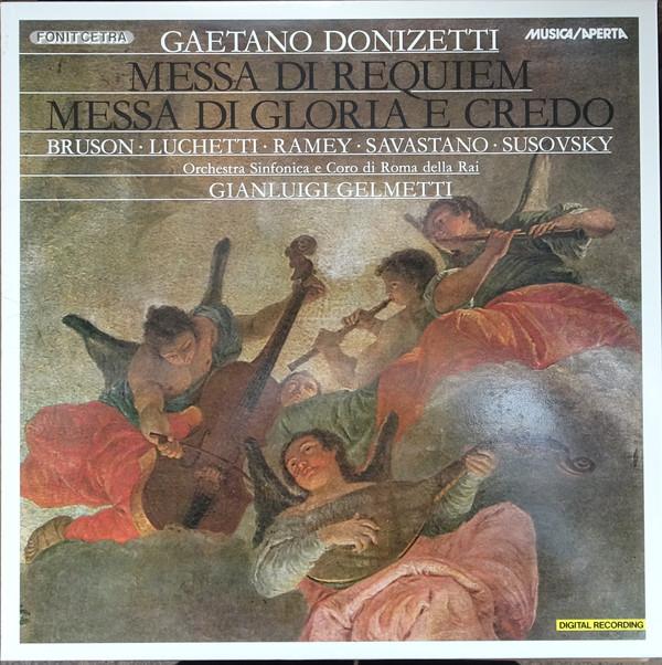 Album cover art for Donizetti: Messa di Requiem / Messa di Gloria e Credo