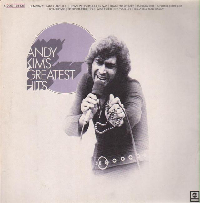 Album cover art for Andy Kim's Greatest Hits