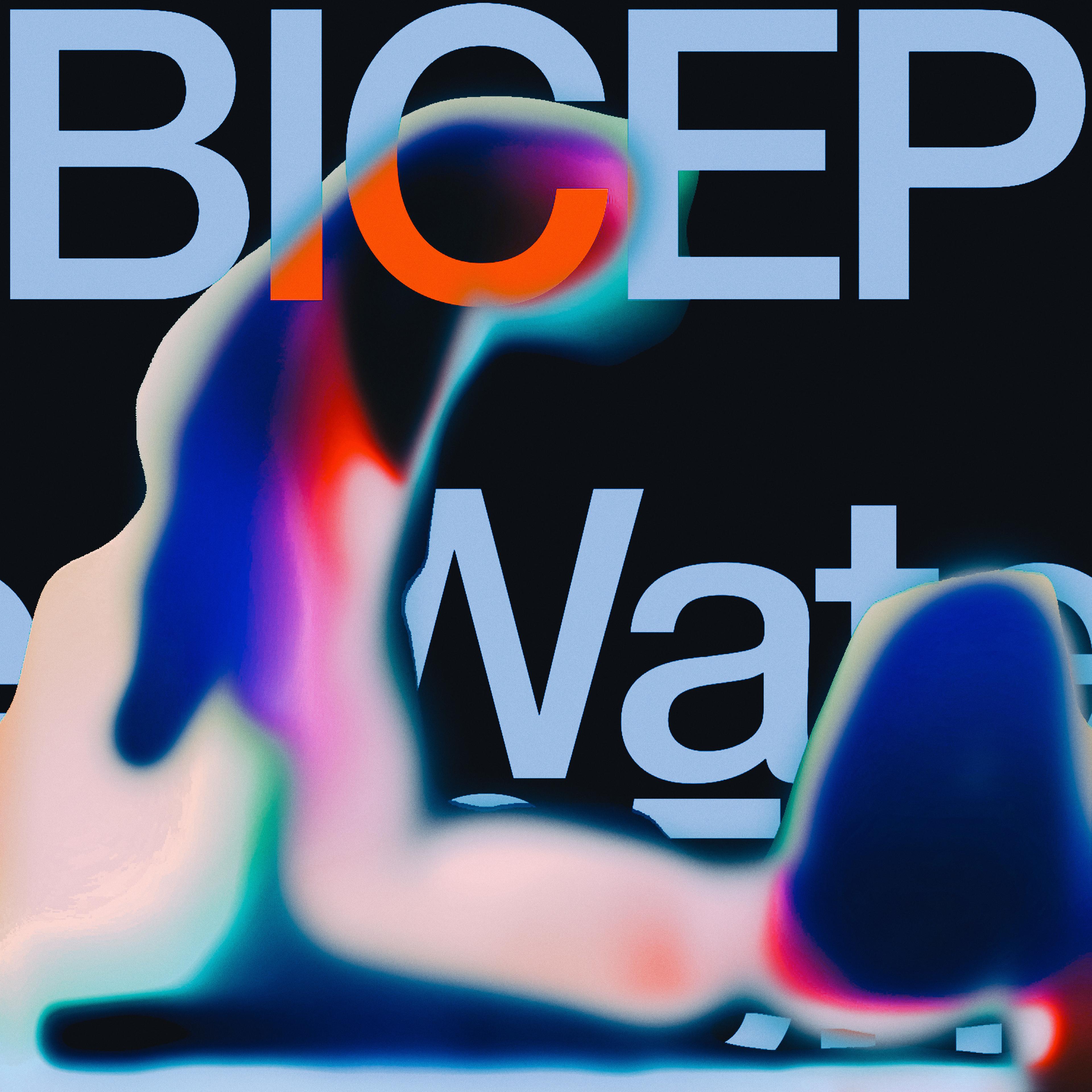 Lyric cover art as blurred background