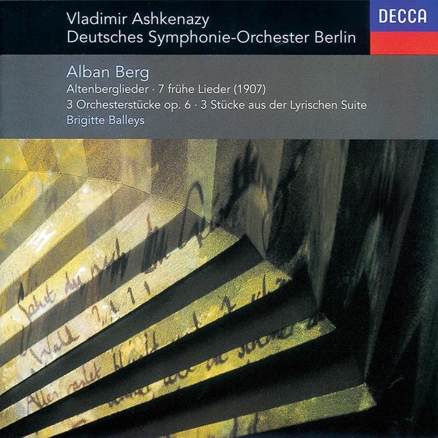 Album cover art for Berg: Altenberg-Lieder; 7 Frühe Lieder; 3 Pieces from 'Lyric Suite', etc.