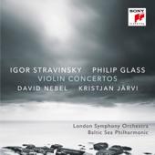 Album cover art for Stravinsky & Glass: Violin Concertos