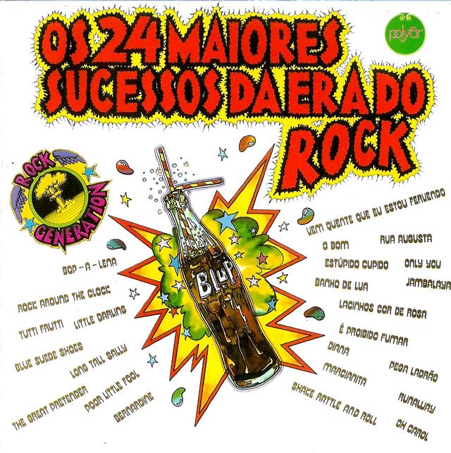 Album cover art for Os 24 Maiores Sucessos da Era do Rock