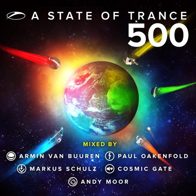 Album cover art for A State of Trance 500