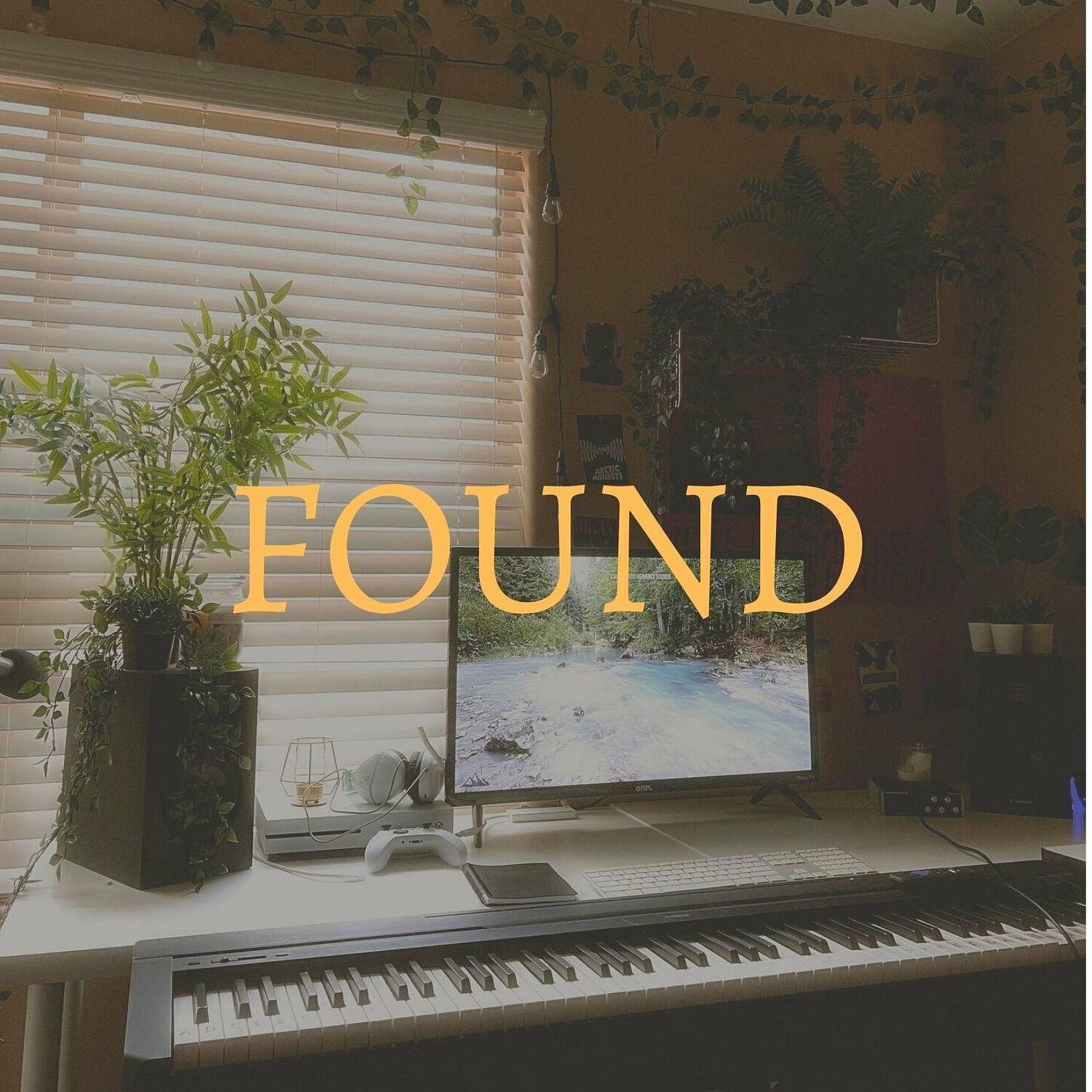 Lyric cover art as blurred background