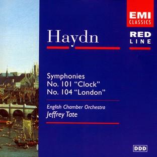 Album cover art for Haydn: Symphonies No.101 'clock' & No.104 'london'