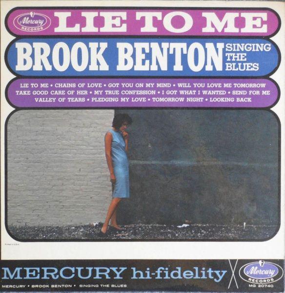 Album cover art for Lie to Me: Brook Benton Singing the Blues