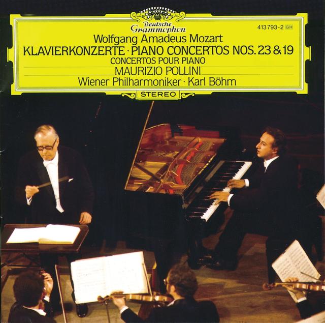 Album cover art for Mozart: Piano Concertos Nos. 23 & 19