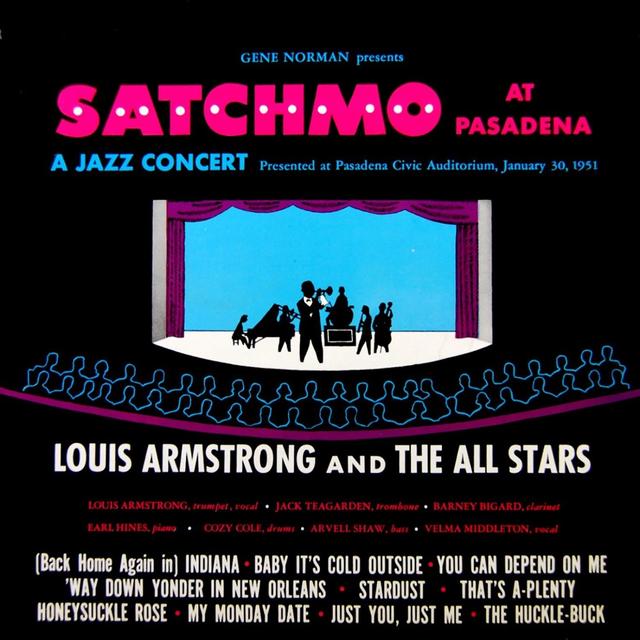 Album cover art for Satchmo at Pasadena