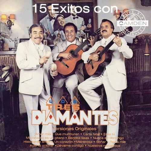 Album cover art for 15 Exitos Con Los Tres Diamantes Versiones Originales