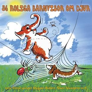 Album cover art for 56 Roliga Barnvisor Om Djur