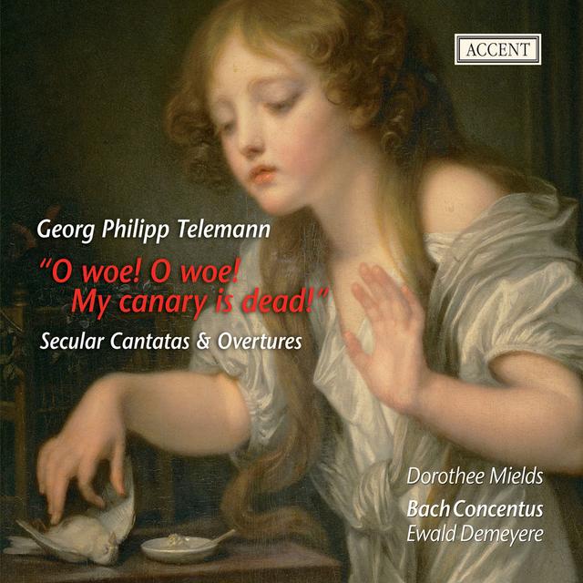 Album cover art for Telemann: “O Woe! O Woe! My Canary Is Dead!”