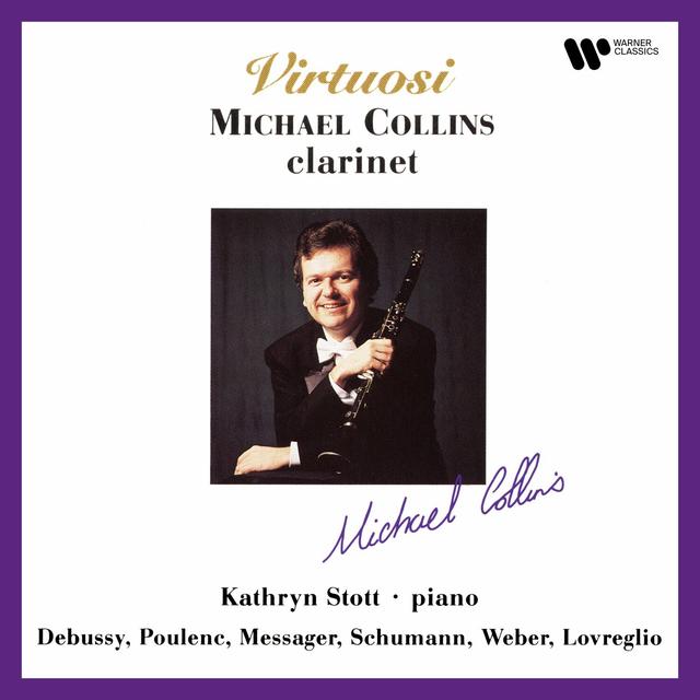 Album cover art for Virtuosi. Clarinet Works of Schumann, Debussy, Poulenc, Lovreglio, Weber & Messager