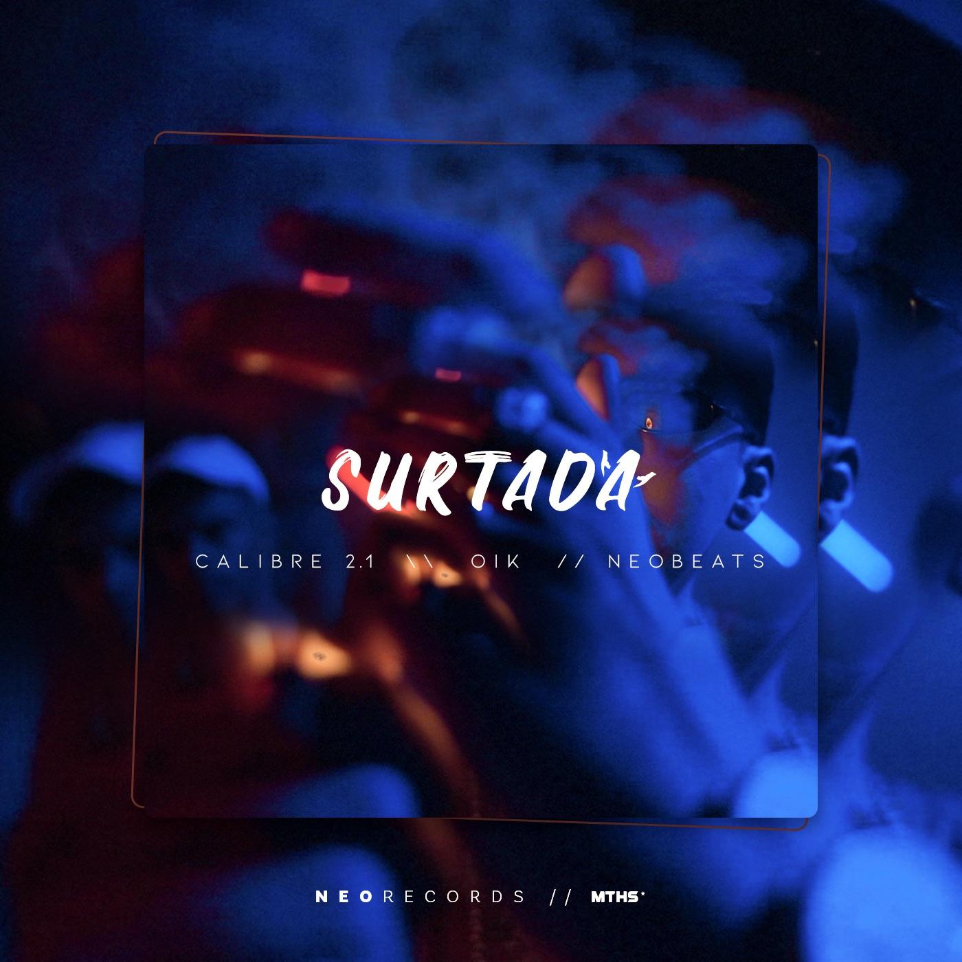 Lyric cover art as blurred background