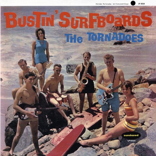 Album cover art for Bustin’ Surfboards