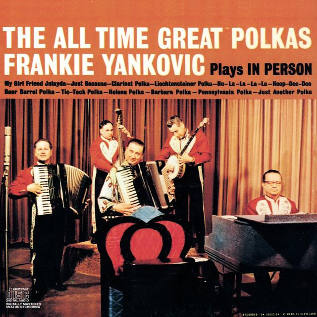 Album cover art for Plays In Person The All Time Great Polkas