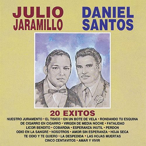 Album cover art for 20 Éxitos Julio Jaramillo y Daniel Santos