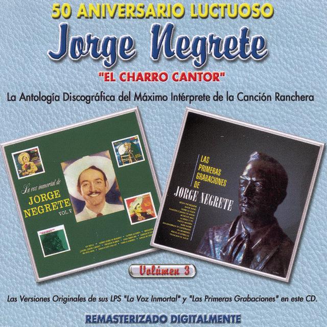 Album cover art for 50 Aniversario Luctuoso - Jorge Negrete "el Charro Cantor" Vol. 2