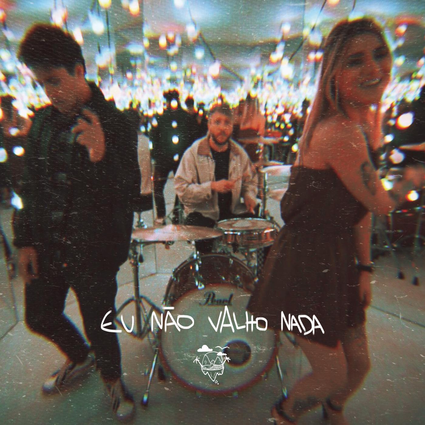 Lyric cover art as blurred background